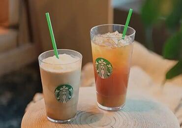Starbucks degradable straws, made of vegetable oil, are so much more colorful!
